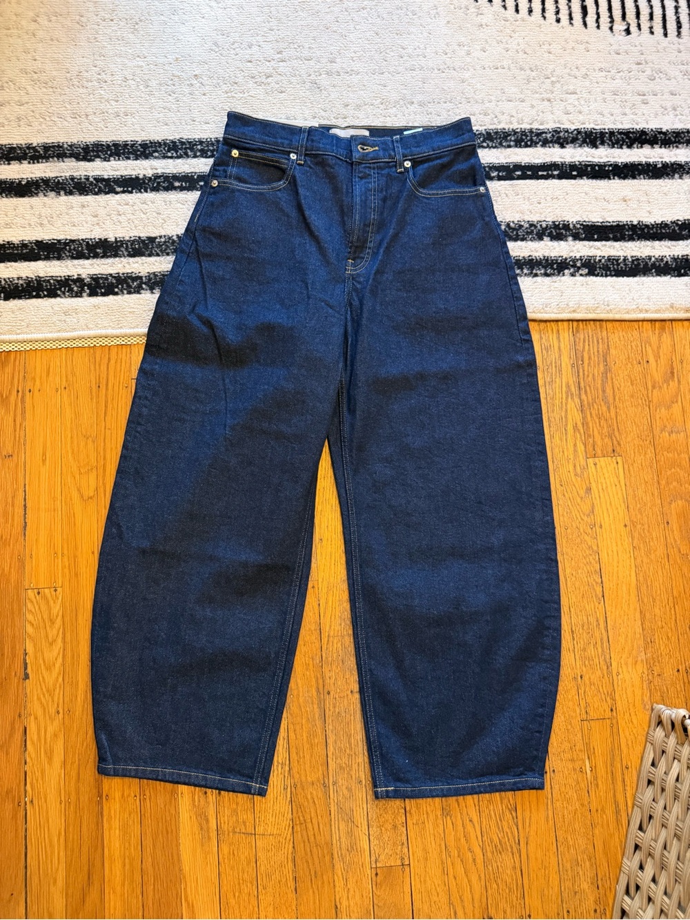 Wide Leg Dark Blue women’s barrel everlane jeans